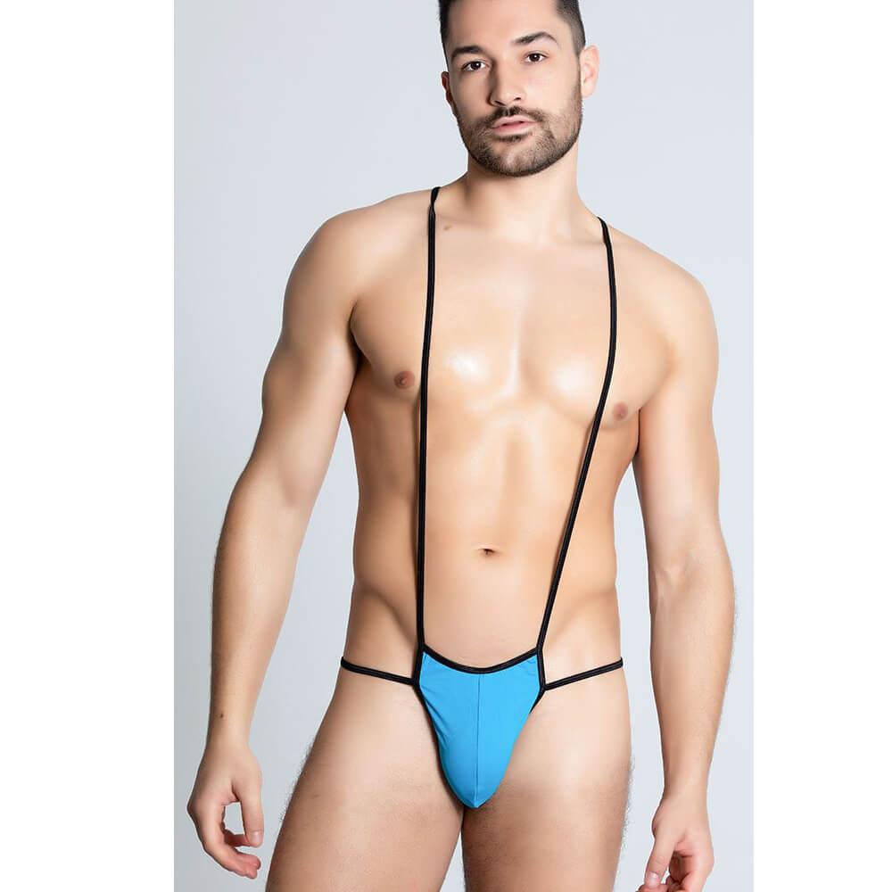 Gladiator Thong for Men - Blue and Black - Free Size