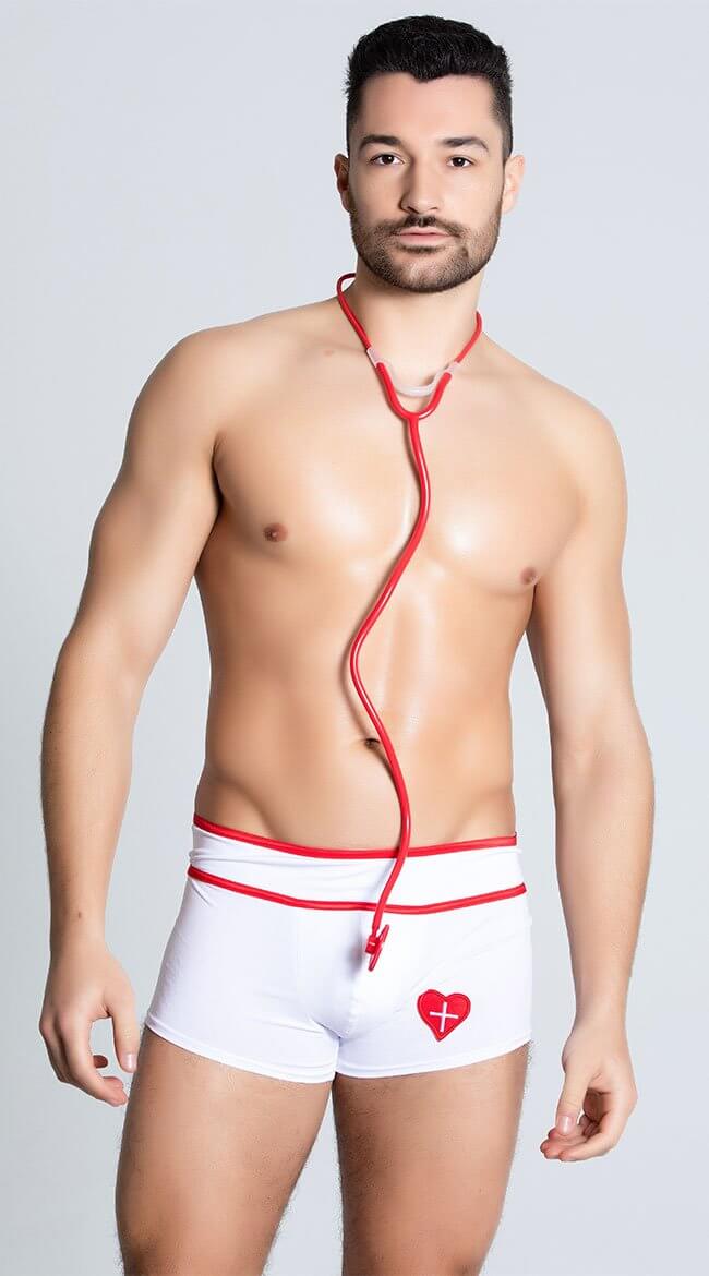 Deep V Diver - Male Nurse Costume - Free Size