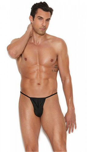 Pouch Thong - Black - Size Small/Medium