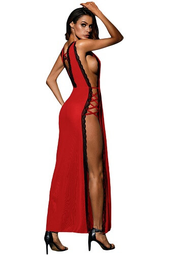 Night Dress - Red - Free Size